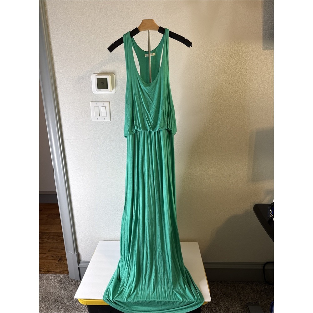 LUSH Hi-Lo Women's Sundress Racer Back Stretch Green One Size Fits Most